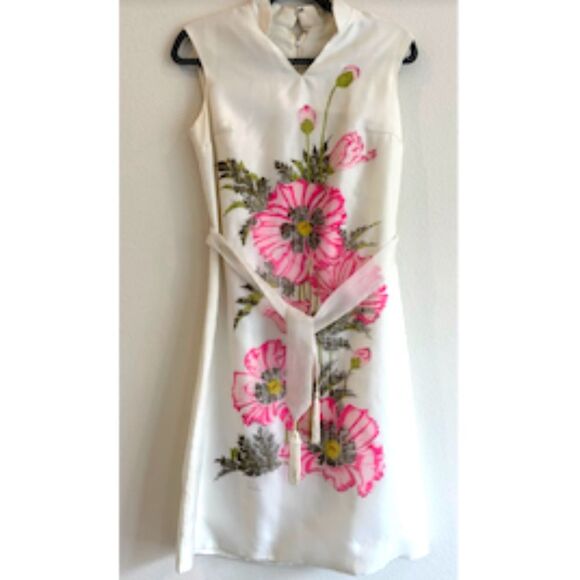 Alfred Shaheen Dresses & Skirts - Vintage Alfred Shaheen Pink Poppy Mod Shift Dress